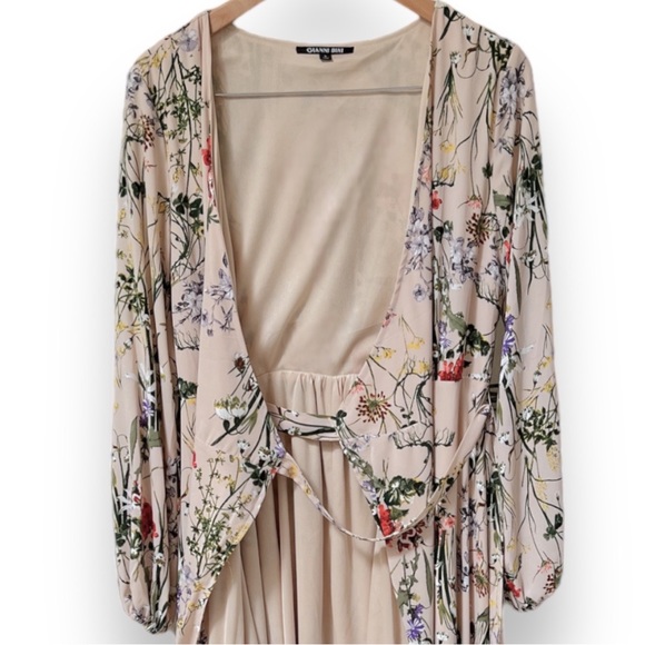 Gianni Bini | Floral Pattern Maxi Wrap Dress | Size Small | Nude/Pink | $60 - Picture 8 of 11
